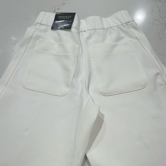 NWT❗️Jones & Co Jones New York White Crop Wide Leg High Rise Pants- Size:XS - Picture 3 of 8